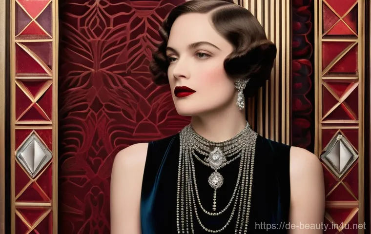 메이크업의 문화적 이해와 적용 - A powerful and elegant female figure, 30s, depicted in a stylized, anachronistic composition that bl...