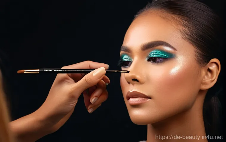 메이크업 관련 장학금과 지원금 정보 - **Aspiring Makeup Artist in Training:** A brightly lit, modern studio setting. A young person, appro...